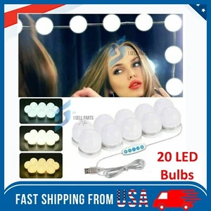 Schminkspiegel Leuchten 20 LED Set Birnen Kosmetikleuchte dimmbar Lampe Hollywood - Bild 1 von 9