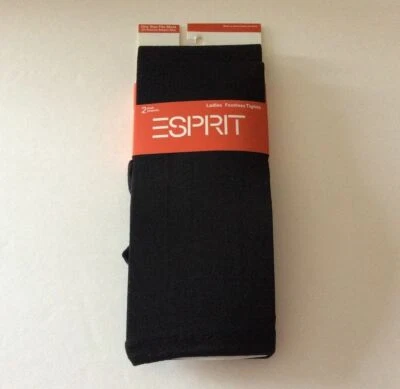 NUEVO CON ETIQUETAS 2 PARES SEXY ESPRIT Damas Medias Sin Pies Negras Talla Única BE Foto 1 de 2