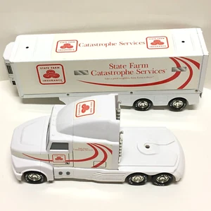Vintage Nylint State Farm 18 Wheeler Semi Truck Catastrophe Services Toy Trailer - Picture 1 of 24