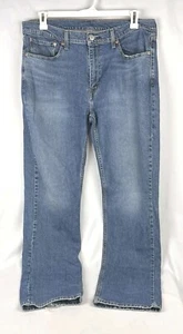 Jeans Levi's 514 para hombre azul lavado medio etiqueta de mezclilla 36x34 real 36" X 32,5 - Imagen 1 de 6