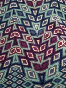 LuLaRoe Tall & Curvy Leggings blau lila weiß aztekisch geometrisch neu ohne Etikett - Bild 1 von 1