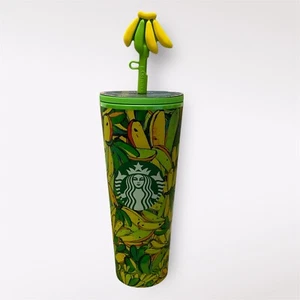 2025 NUOVO Starbucks FARM RIO Board Banana Cold Cup 24 oz Bicchiere - Foto 1 di 3