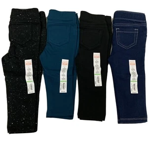 Menge 4 Jumping Bean All Day Play Jeggings 12 Monate schwarz blau Glitzer türkis - Bild 1 von 9