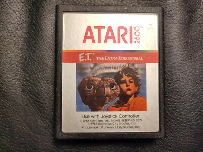 Atari 2600 E.T. The Extra Terrestrial Video Game 1982 Tested (missing top label) - Image 1 of 4