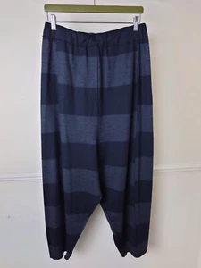 OSKA Trousers 100% Virgin Wool drop crotch harem Size 2 UK 12 Striped Soft Comfy - Picture 1 of 16