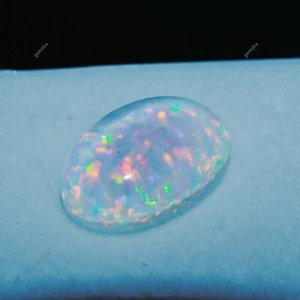 Cabujón de fuego de ópalo de roca natural con forma de 8,00 quilates piedra preciosa suelta certificada - Imagen 1 de 11