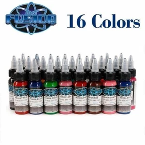 US Permanent Fusion 25 Bottles Color Tattoo Makeup 1oz Inks Ink Set Genuine 30ml - Picture 1 of 14