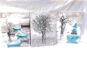 Canvas Wall Art for Living Room Wall Decor for Bedroom Bathroom Black and - Picture 1 of 4