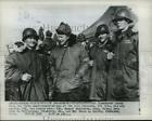 1952 Press Photo Eisenhower Poses with Three Most Decorated Men of 15th Regimen