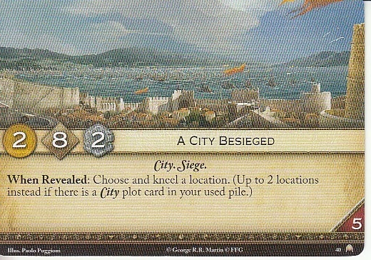 A City Besieged AGoT LCG 2.0 Game of Thrones City of Secrets 40 - Image 1 of 1