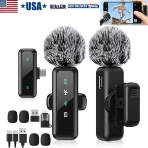 TypeC Mini Lavalier Wireless Microphone Audio Video Recording For Android/iphone - Picture 1 of 8