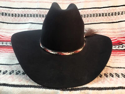 Vintage Bailey Cowboy Hat 6¾ ~ 54cm 2XX Fur Blend Black American Made - Image 1 of 4