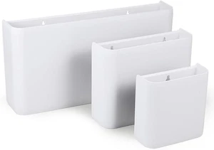 3 Stück weiße magnetische Wäscheaufbewahrungen, magnetische Aufbewahrungsbox für Waschküchen - Bild 1 von 12