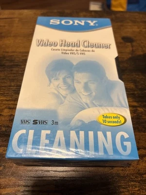 Limpiador de cabezal de video Sony VHS / S-VHS nuevo / sellado Foto 1 de 2