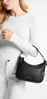 Michael Kors Kelsey Small   Black  Leather Shoulder Crossbody Bag  - Image 1 of 4