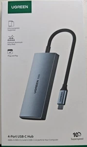 UGREEN USB C Hub 10Gbps 4 Ports Aluminum USB C 3.2 Splitter - Afbeelding 1 van 6