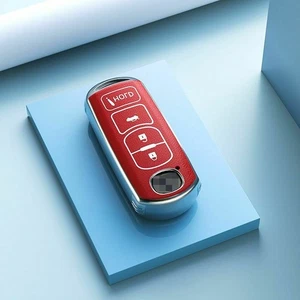 For Mazda Car Remote Key Fob Key Case Red Keychain Ring Protection Shell Cover - Picture 1 of 1