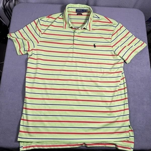 Polo Ralph Lauren Poloshirt Herren XL grün gestreift Performance Golf Freizeit - Bild 1 von 8