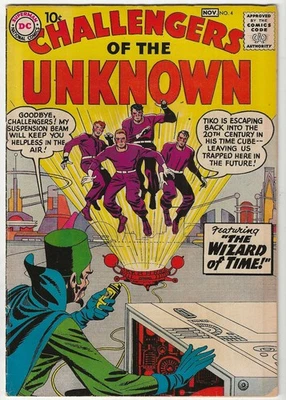 Challengers of The Unknown #4 DC Silver Age Sci Fi Comic Book 1958 VG+ - Image 1 of 2