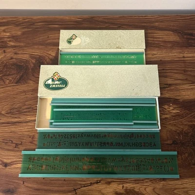 Vintage Faber Castillo Stencils Lot 10mm, 8mm & More Made In Germany - Image 1 of 4