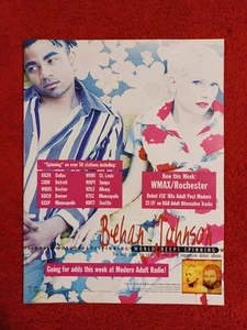 BEHAN JOHNSON - 1997 US ganzseitige Anzeige "World Keeps Spinning" Single HITS Magazin - Bild 1 von 5