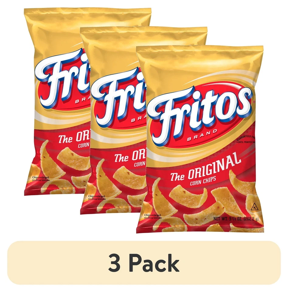 (3 pack) Fritos Regular Corn Chips, 9.25 oz Single Bag , Gluten Free - Image 1 of 1