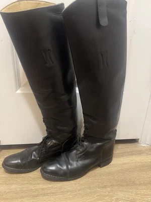 Botas de montar ecuestres inglesas altas para mujer negras talla 8,5 regulares Foto 1 de 4