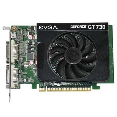 EVGA GeForce GT 730 1GB DDR3 PCIe 2.0 Dual DVI Mini-HDMI 4K GPU Card 01GP32731KR - Image 1 of 4