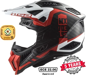 LS2 MX703 X-FORCE CARBON FIBRE MOTOCROSS OFF-ROAD MOTORCYCLE HELMET VICTORY RED - Picture 1 of 13