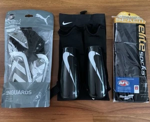 Puma Ultra Light Ankle Shinguards, Bonus Nike Shinguard & New Sekem Sock Medium - Picture 1 of 6