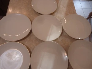Juego de 7 platos de cena de oro blanco Rosenthal Bettina #3283 de 9 3/4" difíciles de encontrar - Imagen 1 de 5