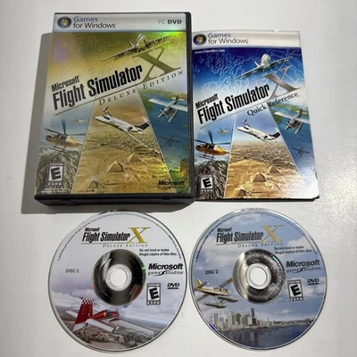 Flight Simulator X: Deluxe Edition (PC, Windows, 2006) 2 DVD con llave Foto 1 de 4