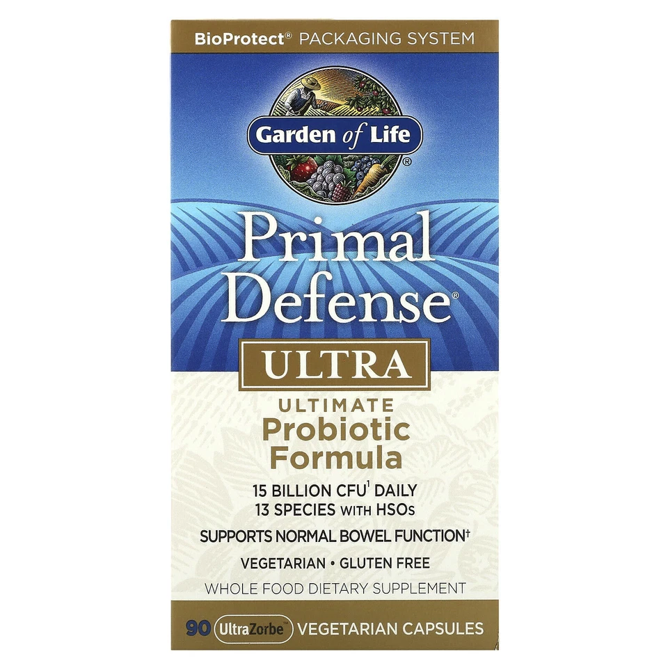 Garden of Life Primal Defense Ultra Probiotic Formula Vegetarian Capsules - 90 Count