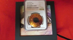2023 Palau 1 oz 999 Silver $5 ColorEYEzed Hazel Brown Proof NGC PF PR 70 - Picture 1 of 10