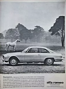 PUBLICITÉ DE PRESSE 1964 ALFA ROMEO COUPÉ 2600 2 PORTES 6 CYLINDRE - ADVERTISING - Bild 1 von 1