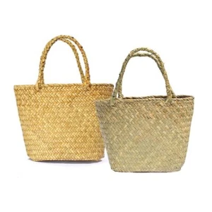 Woven Straw Woven Bag Large Capacity Rattan Handbag Fashion Beach Bag Women - Picture 1 of 10