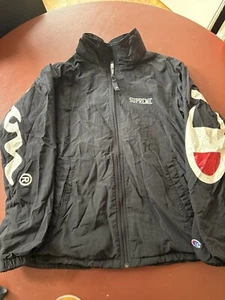 *RARE* Supreme X Champion SS18 Zip Up Track Jacket Big Back Logo  - Picture 1 of 4