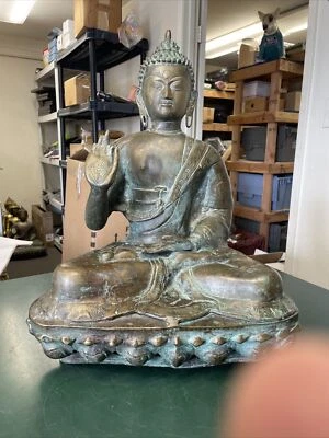 Dios hindú deidad india estatua figura Buda latón o bronce 20 pulgadas Foto 1 de 4