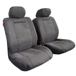 Full Set Seat Cover Grey Waterproof Canvas For Nissan Navara D40 Series Dual Cab - Picture 1 of 1