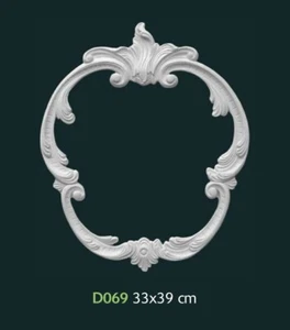 Decoro in gesso per pareti e soffitti 33x39cm - D069 - Ornamento in Gesso - Foto 1 di 1