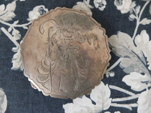 * Jugendstil Alte Puderdose 900 Silber mit Muster Massiv 180g - Bild 1 von 17