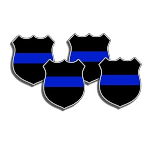 Mini Police Sticker Blue Line Badge Phone Helmet License Car Tag Vehicle Decal - Picture 1 of 3