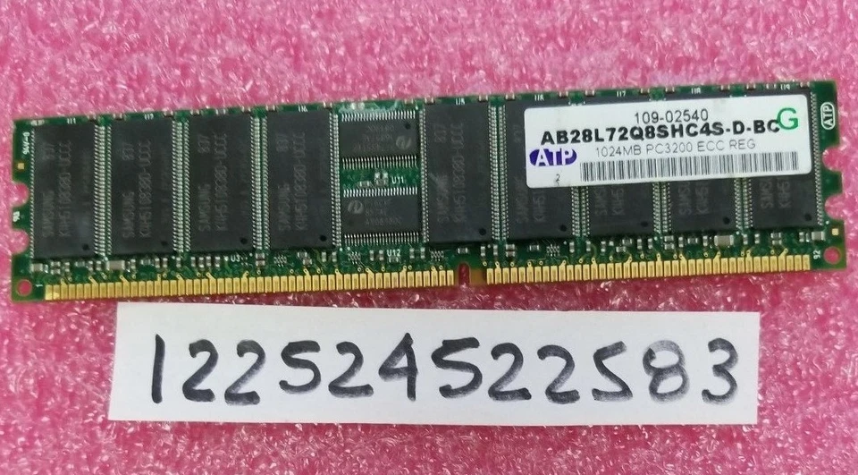  1GB DDR DDR1 PC PC3200R  400MHZ 3200 400 184PIN RDIMM ECC-REG 2RX8  64X8 - Image 1 of 1
