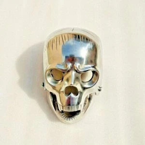 Customize Alloy Skull Headlight HeadLamp For Chopper Bobber Harley - Foto 1 di 5
