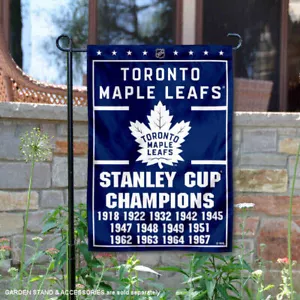 Toronto Maple Leafs 13 Time Stanley Cup Champions Garden Flag and Yard Banner - Picture 1 of 4