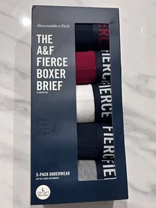 Paquete de 5 calzoncillos boxer Abercrombie & Fitch grandes 95 % algodón para hombre nuevos - Imagen 1 de 3
