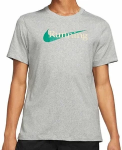 T-shirt Nike uomo running Dri-Fit vestibilità standard traspirante argento taglia grande nuova con etichette - Foto 1 di 15