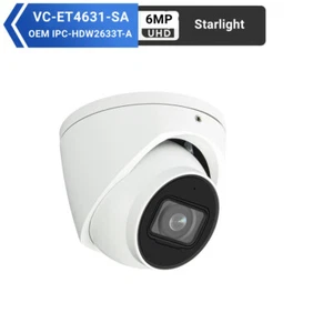 DH Compatible 6MP Starlight Bulit-in Mic H.265+ PoE SD Card IP Camera IP67 IR - Picture 1 of 15
