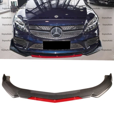 For Mercedes-Benz AMG35 AMG45 GT Front Bumper Lip Spoiler Splitter Carbon Fiber Foto 1 de 4