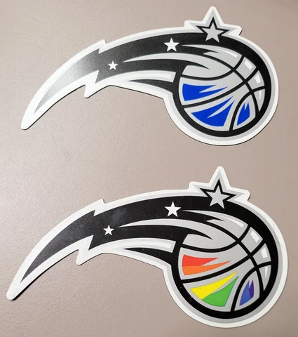 Rare Colorful ORLANDO MAGIC Car/refrigerator MAGNET LGBQT Pride and logo combo Cover